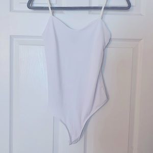 White thong bodysuit